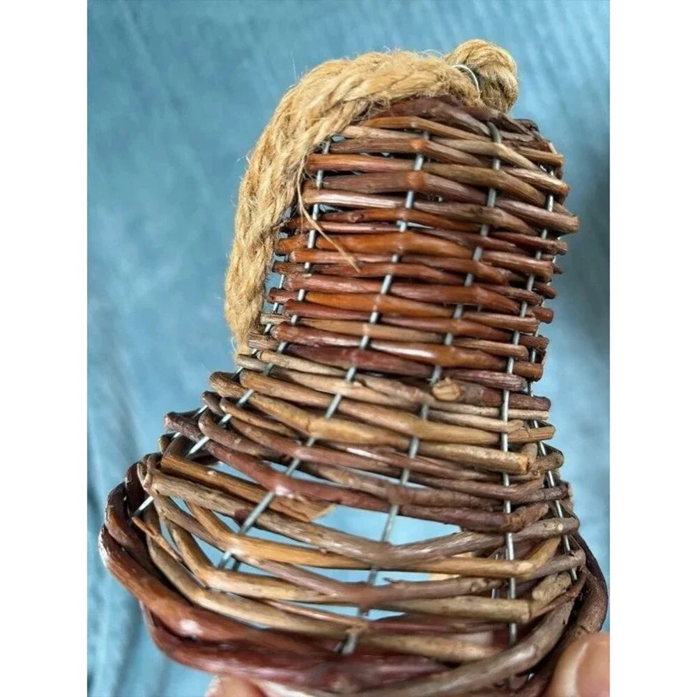 Rustic Grapevine Wicker Hanging Bell Farmhouse Decoration